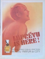 Print Ad 1965 Imprevu Parfum de Coty Beautiful Nude Woman Short Blonde Hair picture