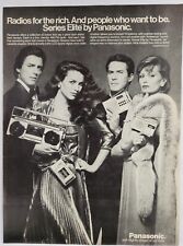 1981 Panasonic Radio Tape Players Vintage Print Ad Man Cave Poster Art Deco 80's picture