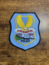 Vintage Obsolete Police Department Patch Plattsburgh NY picture