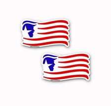Trump American Flag Stickers Republican Bumper Stickers Decals 2 Pack 4
