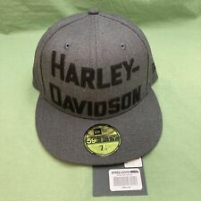 NEW HARLEY DAVIDSON 97652-22VM MEN'S MED FITTED FOUNDATION CAP DARK GREY 7 1/4 picture