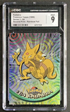 π 1999 CGC 9.0 Pokemon Topps Movie Edition: Kadabra #64, Rainbow Foil 1st Print picture