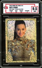 2025 Panini Pop Stars Sticker #73 Katy Perry GOLD SPECKLE HOLO ~ CG 9.5 picture