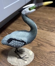 Vintage Land & Sea Nature Series Great Blue Heron Bird Figure Sculpture 10” picture