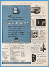 1926 Paramount Pictures Beau Geste Quarterback Old Ironsides Silent Movies Ad picture