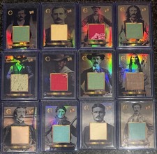Wild West Pieces of the Past Cloth Relics Set - Wyatt Earp, Pat Garret, Cochise picture
