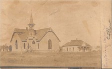 RPPC Presbyterian Church & Parsonage Unknown Location Early 1900s Real Photo picture