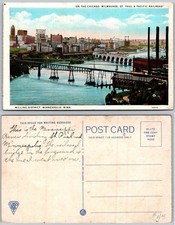 Milling District Minneapolis MN River Bridges Postcard picture