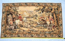 Vintage Chasse à Courre Tapestry After Detti, 19th Century Style Woven in France picture