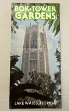 Vintage Bok Tower Gardens Lake Wales Florida Souvenir Color Brochure Floral Bird picture