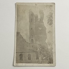 Antique RPPC Real Photograph Postcard WW1 France Belgium Destroyed Church Town picture
