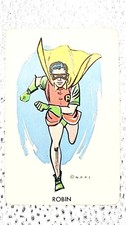 1966 Vintage DC Comics Robin Batman and Robin Playing Card N.P.P.I. picture