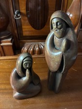 Wooden Mary And Joseph Praying picture