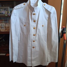 USMC White Dress Uniform Jacket Pants Set Brass Buttons West Point 42L 31x31 picture