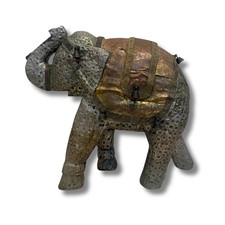 Vintage Carved Wood Elephant 12