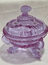 Vintage Westmoreland Argonaut Lilac Color Lidded Candy Dish picture