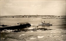Isles of Shoals NH Harbor Pier c1930s Real Photo Vintage Postcard bhn picture
