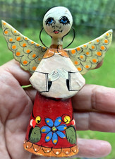 Vintage Sermel Angel Tonala Folk Art Paper Mache Mexican Ser Mel Figure 3.5