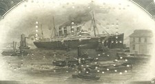 Antique 1910s - 1920s Titanic IMM Stock Certificate π’ JPM Punch Top Brown picture