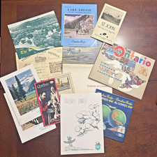 Vintage Canadian Travel Maps Brochures Menus Advertisements Lot Of 12 PCS picture