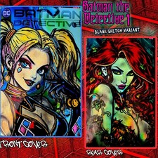 Batman the Detective 1 BossKong Original Art Sketch Cover 1/1  Harley / Ivy picture