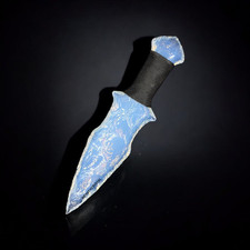 Handmade Opalite Knife 9–10” Artisan Dagger with Thread-Wrapped, Collector Gift picture