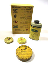 Vintage Bickmore Big Four Equine Veterinary Advertising Set Box Gall Salve NOS picture