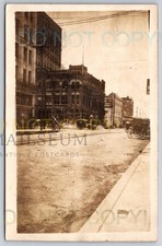 Fannin Street Houston Texas TX Houston Heights Cancel c1908 Real Photo RPPC picture