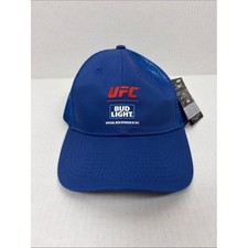 UFC Bud Light Official Beer Sponsor Trucker Hat Blue Snapback NWT picture
