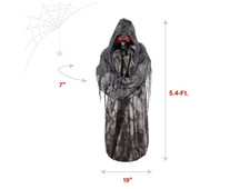 Haunted Hill Farm Jump Scare Witch 5.4 Ft Halloween Animatronic Red LED Eyes picture