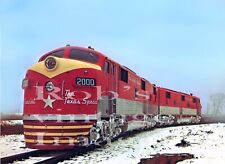 Old train photo Frisco MKT Katy Texas Special E7 Diesel Locomotive 2000 8 x10 picture