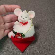 Avon Peek A Boo Mouse Ornament, Gift Collection Vintage Christmas Holiday NIB picture