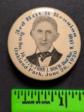 Vintage 1920 Hoch Reunion Oakland Park Pinback Pin picture