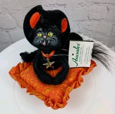 Annalee 2009 Moonlight Witch Black Cat On Pillow Halloween Figure New With Tag picture