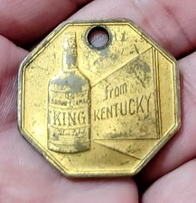 Vintage Brown Forman Distillers Blended Whiskey Louisville Kentucky Keychain Fob picture