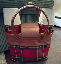 Thermos King Seeley Picnic Travel Set Lunch Box Plaid Bag Vintage 1960s  picture