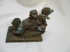 ANTIQUE KRONHEIM & OLDENBUSCH K&O CO. CAST BRONZE / METAL FIGURINE / BOOKEND picture
