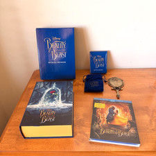 DISNEY BEAUTY AND THE BEAST 2017 VIP Jewelry Box, Foldable Mirror + DVD Rare Set picture