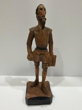 Vintage Hand Carved Wood Don Quixote Figurine Statue 8