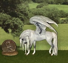 OOAK Like Breyer cm Custom Horse Mini Model Resin 3D Printed AR *Pretty Pegasus* picture