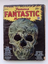 Famous Fantastic Mysteries 41 1946 Pre Code Horror Skull Cover V7 #5 Stoker Pulp picture