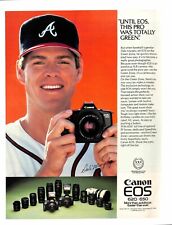 Dale Murphy Baseball Canon EOS Camera Vintage Advertisement Paper Print Ad 13x10 picture