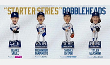 2025 LA Dodgers Starters Series Bobbleheads Snell, Glasnow, Ohtani, Yamamoto NEW picture