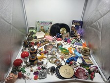 Huge Vtg Junk Drawer Flea Market Unique Treasure Trinket Lot  Toys Cards Records picture