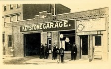 Keystone Garage Postcard Vintage Ford Repair Gas Station Auto Shop RPPC AZO picture
