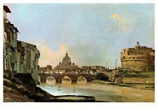 Italian Painter Ippolito Caffi S. Pietro E Castel Sant'angelo Chrome Postcard picture