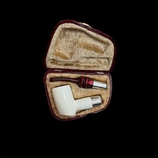 Poker Meerschaum Pipe 925 silver Smooth handmade smoking tobacco pipe picture