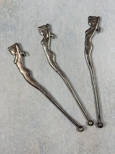 Vintage Art Deco Swizzle Sticks Sterling Silver 6