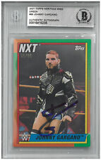 Johnny Gargano Signed Aut Slabbed 2021 WWE Topps Heritage Green  Card BAS 31/99 picture