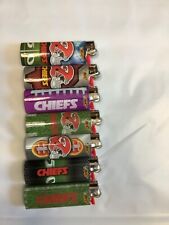 NEW 7 piece FULL SIZE SET KANSAS CITY CHIEFS NFL FOOTBALL BIC LIGHTERS picture